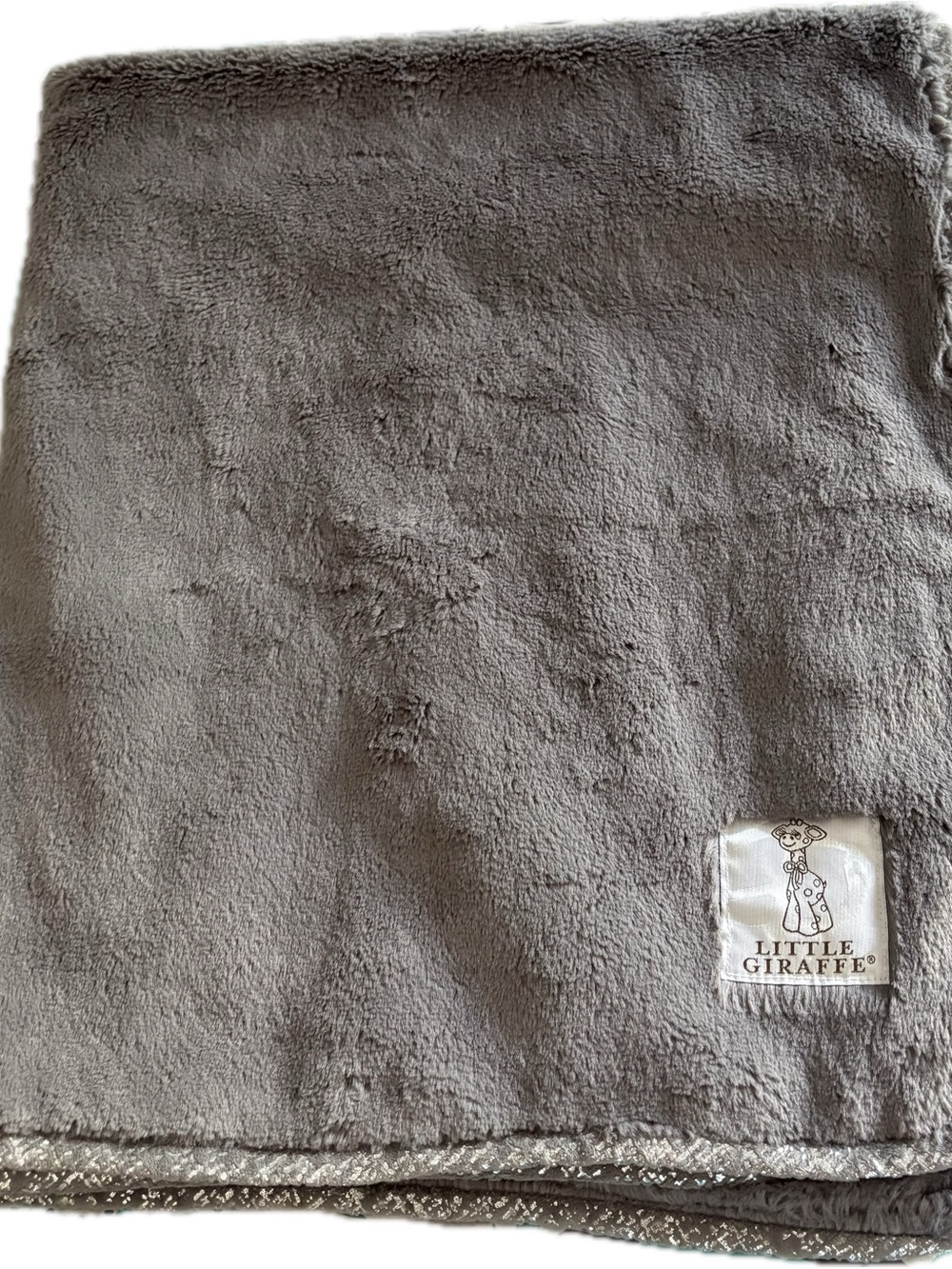 Little Giraffe Baby Blanket Dark Grey